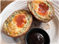 vegetarian Scotch egg with onion jam